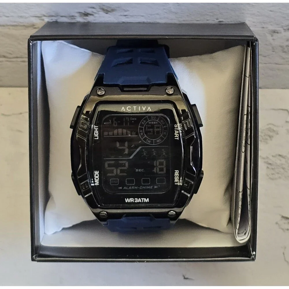 Activa X Invicta Digital Men's Watch 46mm  Blue Black ACW8130-005 Brand New